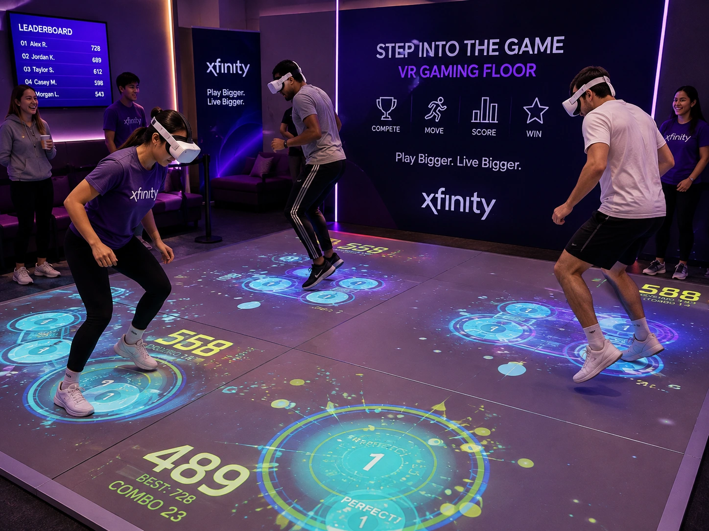Xfinity VR gaming floor experience