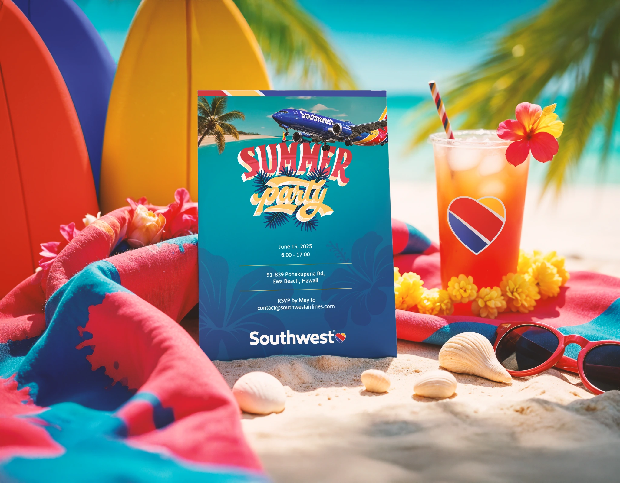 Southwest Summer Beach Fest creative concept
