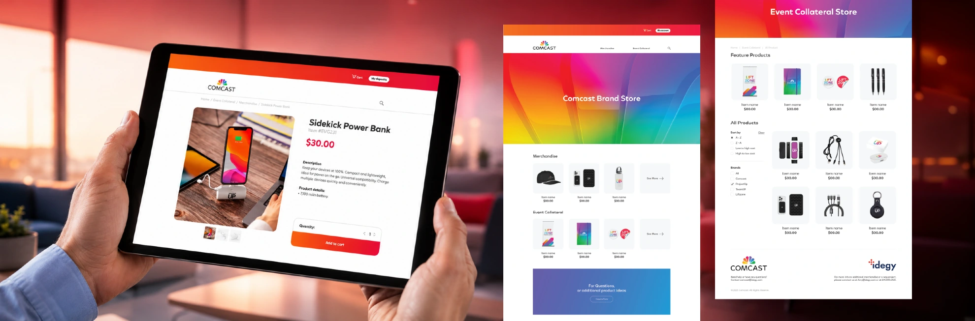 Branded online store and program management examples